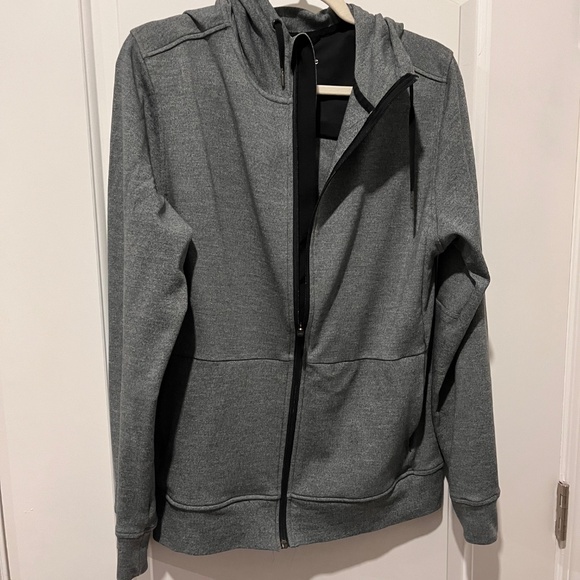 Wool & Prince Interlock Zip Hoodie Merino Wool Medium Gray - Picture 3 of 5